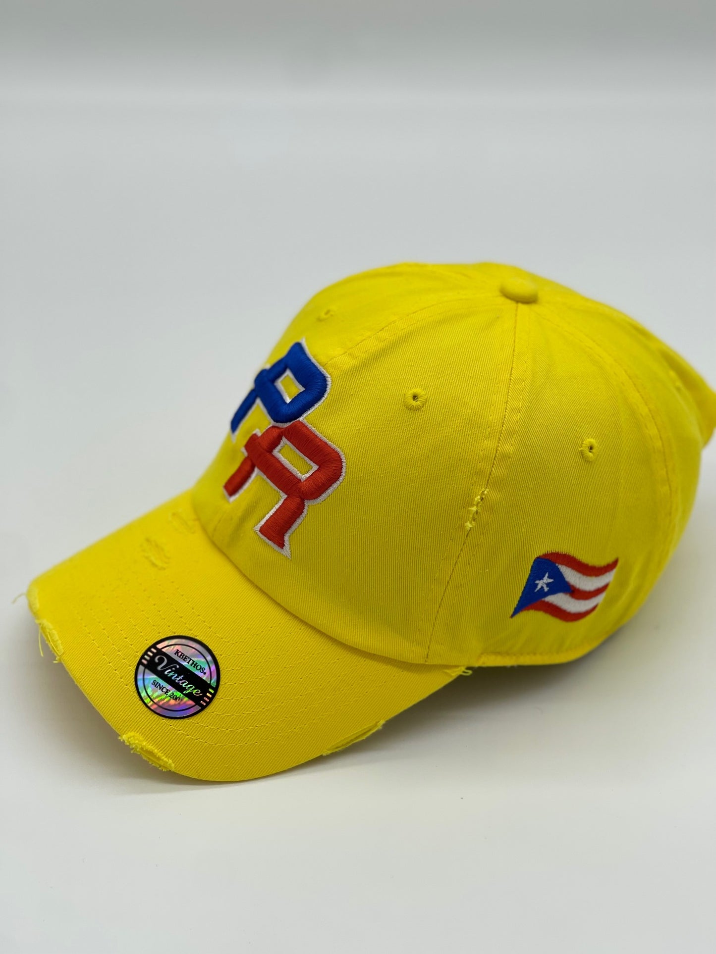 P.R Logo With Flag In The Side