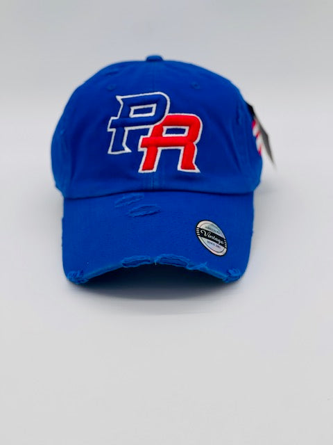 P.R Logo With Flag In The Side