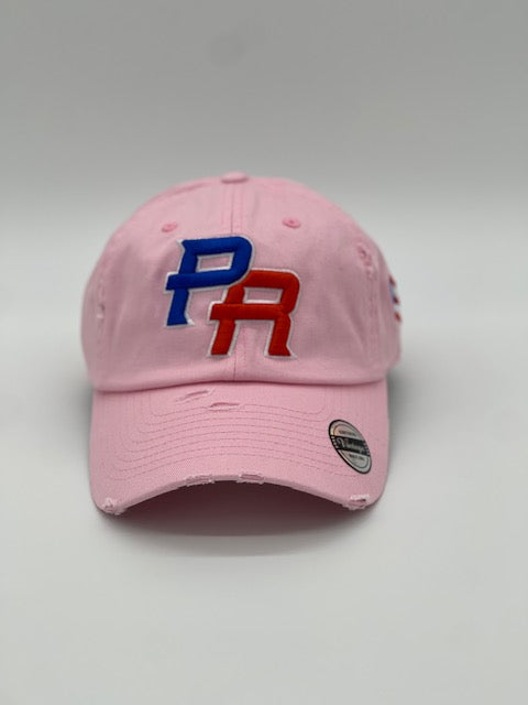 P.R Logo With Flag In The Side