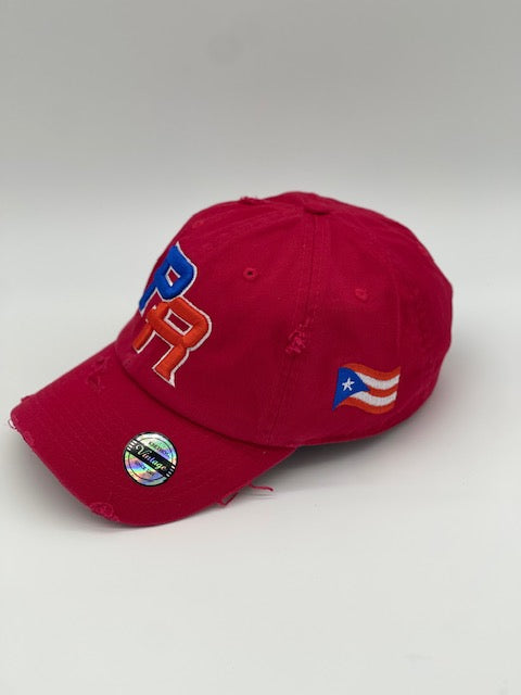 P.R Logo With Flag In The Side